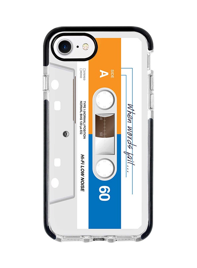 Stylizedd Protective Case Cover For Apple iPhone 7 When Words Fail (White Tape)