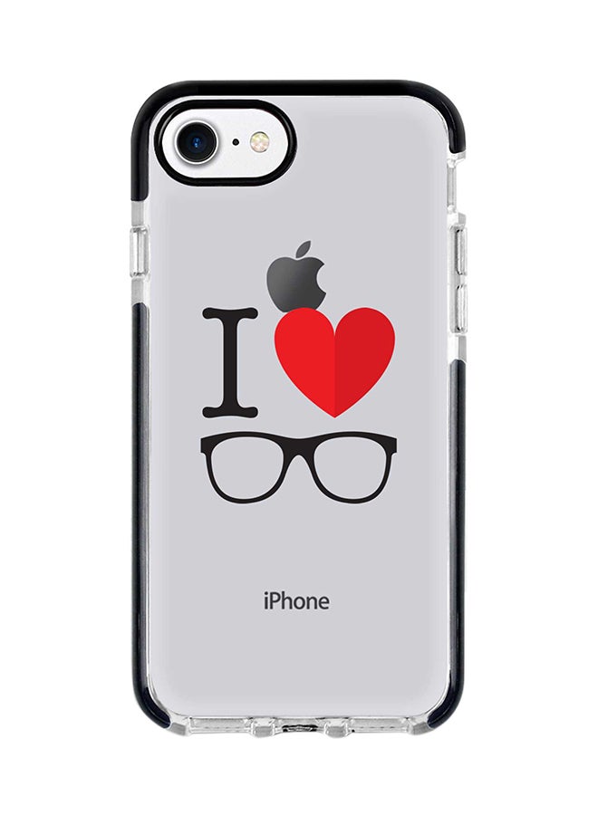 Protective Case Cover For Apple iPhone 7 I Love Glasses