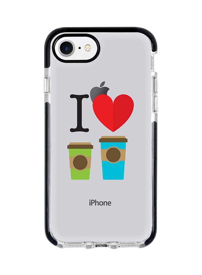Protective Case Cover For Apple iPhone 8 I Love Coffee