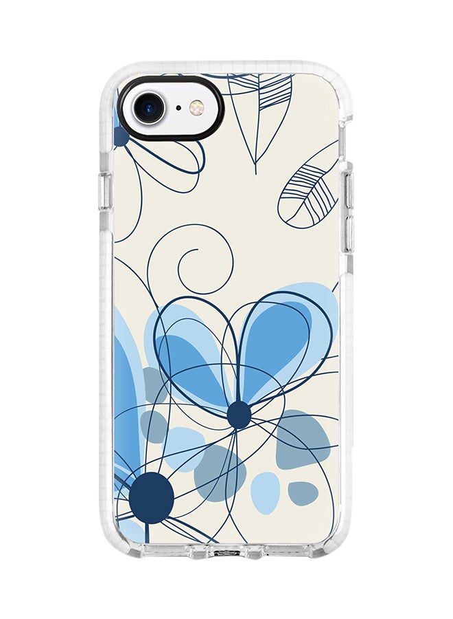 Protective Case Cover For Apple iPhone 8 Daisy Lines Full Print