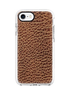 Protective Case Cover For Apple iPhone 8 Brown Leather Full Print