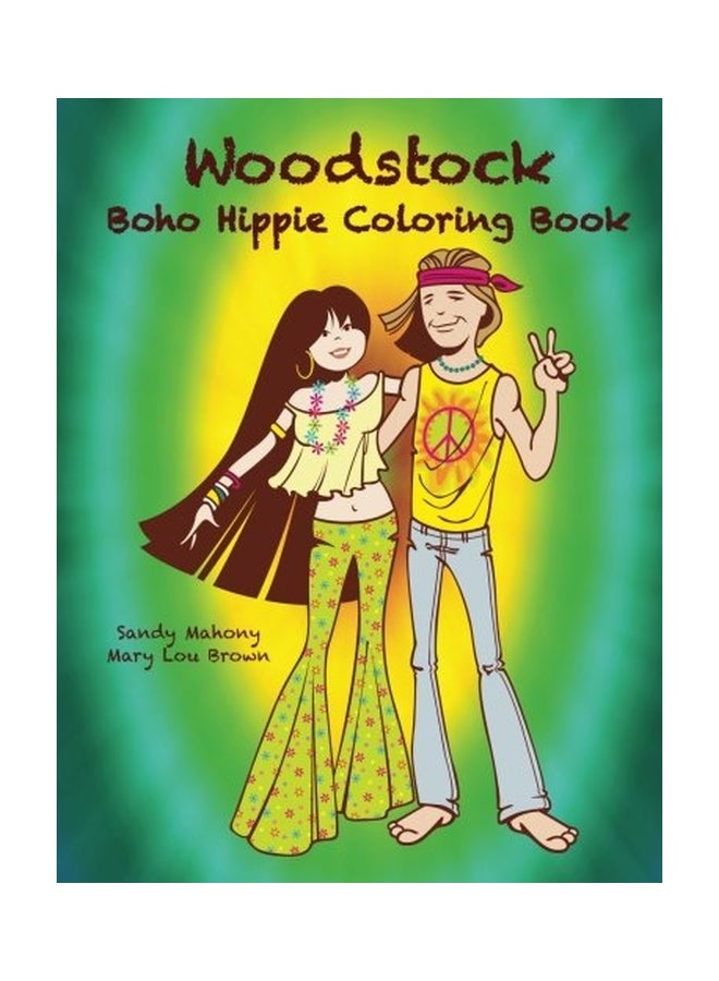 Woodstock Boho Hippie Coloring Book paperback english - 2-Sep-16 