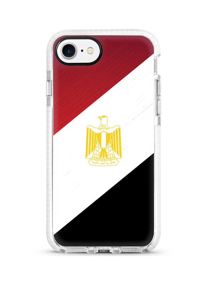 غطاء حماية واق لهاتف أبل آيفون 8 نمط مطبوع بالكامل بتصميم علم مصر