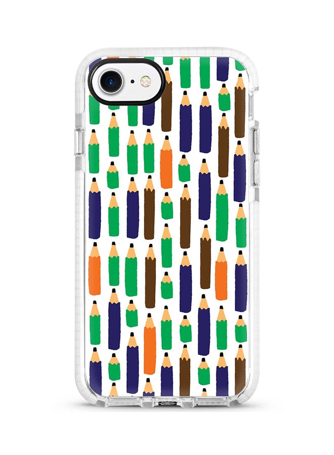 Protective Case Cover For Apple iPhone 8 Pencil Race Full Print