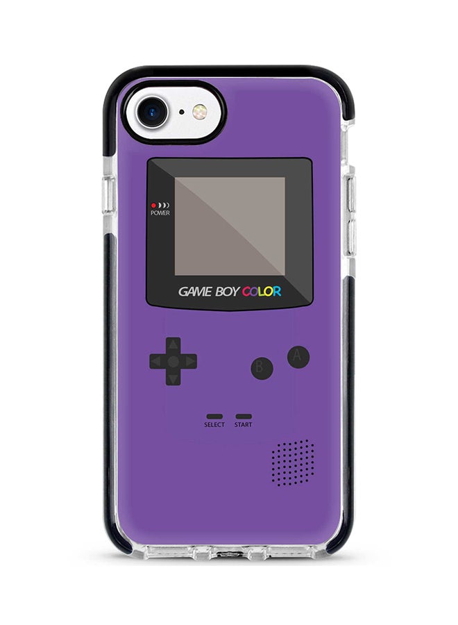 Protective Case Cover For Apple iPhone 8 Gameboy Color - Purple Full Print