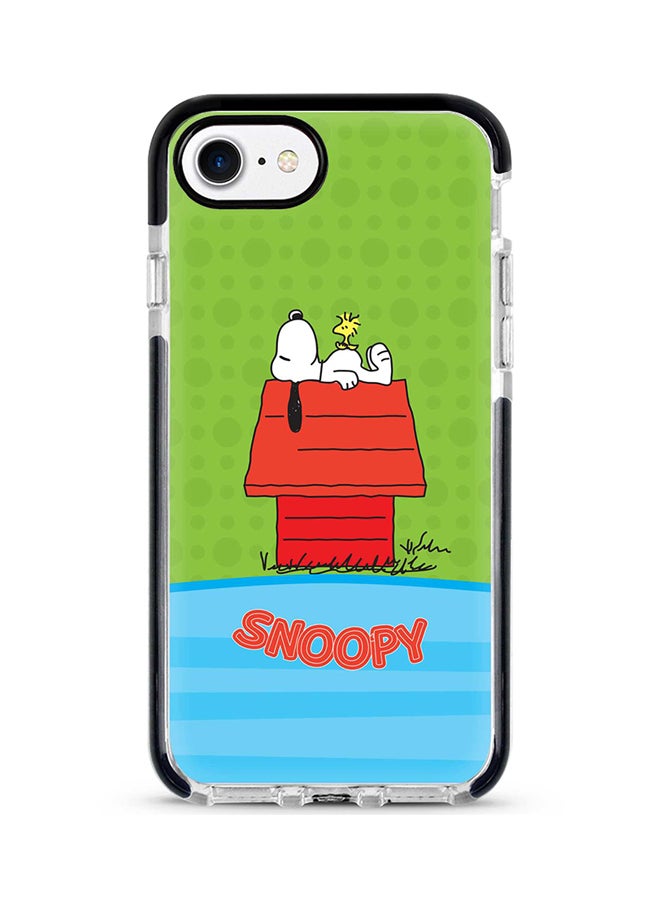 غطاء حماية واق لهاتف أبل آيفون 7 نمط مطبوع بكلمة "Snoopy 1"