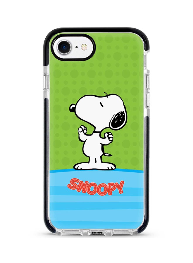 غطاء حماية واق لهاتف أبل آيفون 7 نمط مطبوع بالكامل 4 بعبارة "Snoopy"