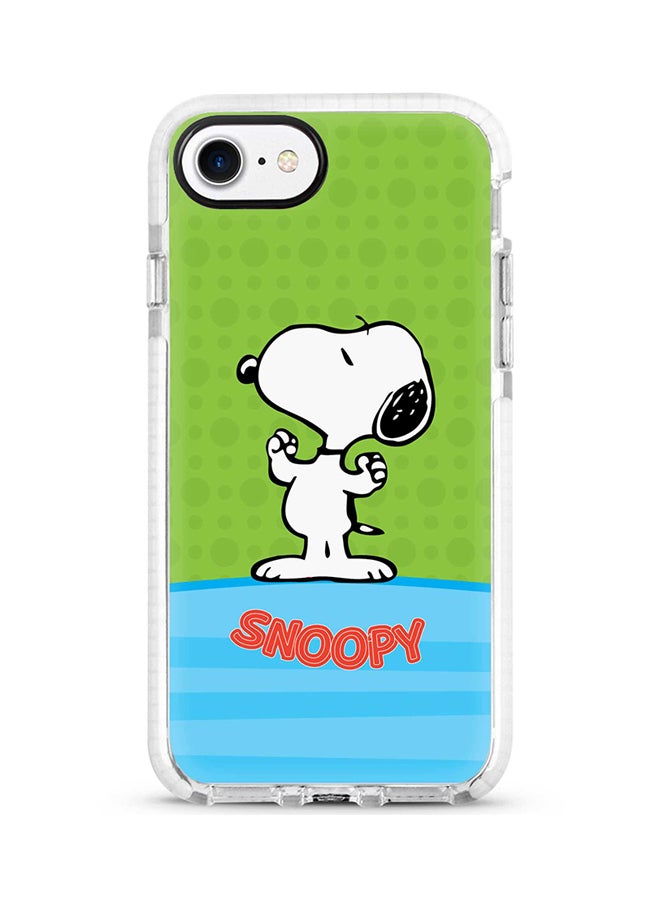 غطاء حماية واق لهاتف أبل آيفون 7 نمط مطبوع بالكامل 4 بعبارة "Snoopy"