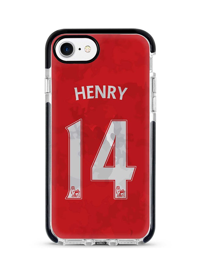 غطاء حماية واق لهاتف أبل آيفون 8 نمط مطبوع بكلمة Henry