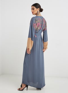 حياة عباية مطرزة رمادي  - Image 2