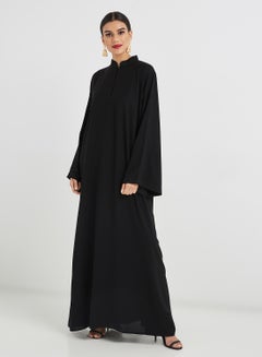 حياة عباية بقصة كلاسيكية أسود  - Image 1