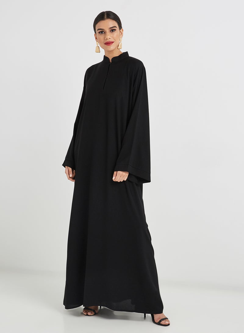 Hayat Classic Abaya Black  - Image 1