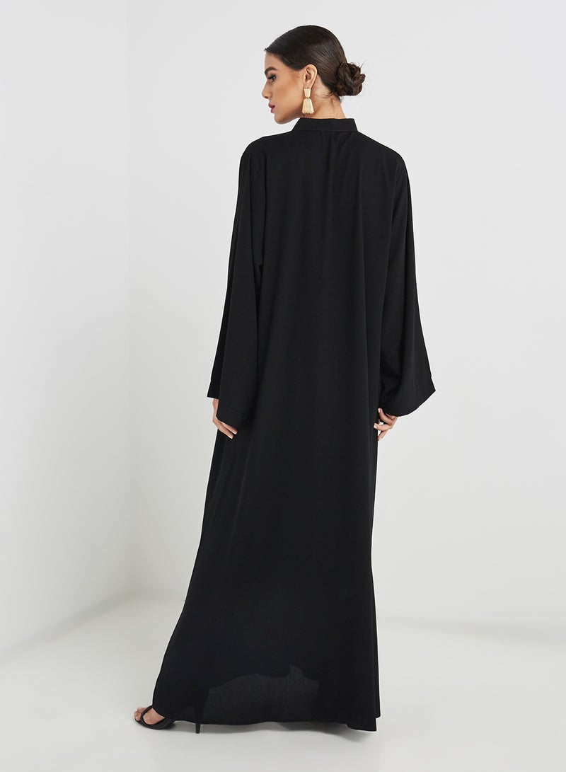 Hayat Classic Abaya Black  - Image 2