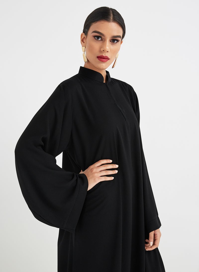 Hayat Classic Abaya Black  - Image 3