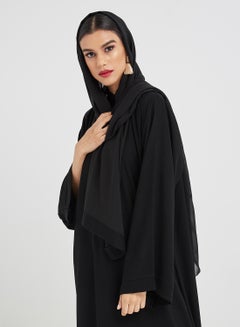 حياة عباية بقصة كلاسيكية أسود  - Image 4