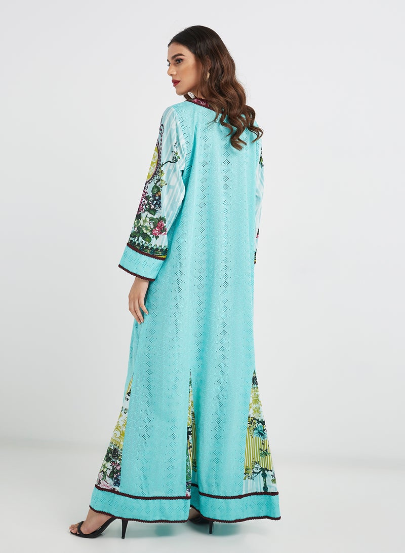 شاينينغ جويل جلابية بتصميم كلاسيكي للحفلات أخضر نعناعي - Image 3