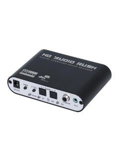 LEORY Digital to Analog Converter AC3 Optical to Stereo Surround HD 5.1 Audio Decoder 2 SPDIF Ports HD Audio Rush Black