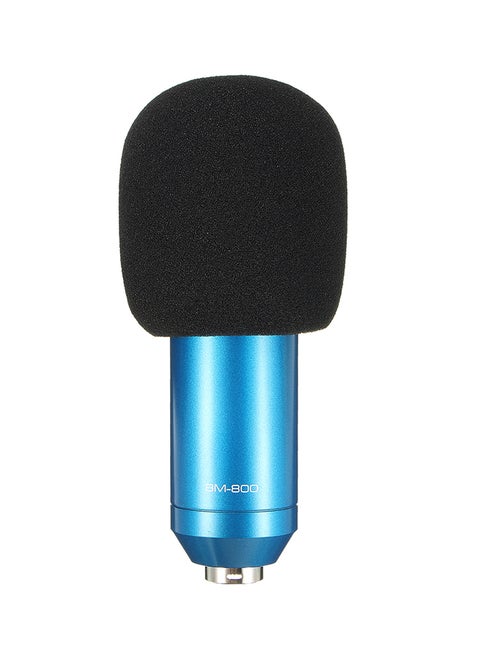 LEORY Professional BM-800 Condenser Microphone Dynamic Mic Sound Audio Studio Recording Microfone With Stand Shock Mount 01031 Blue