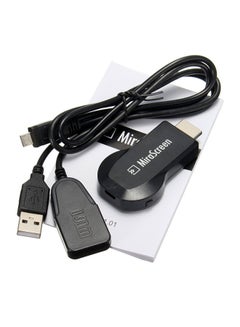 Miracast WIFI Display TV Dongle Receiver Convertible Adapter Black