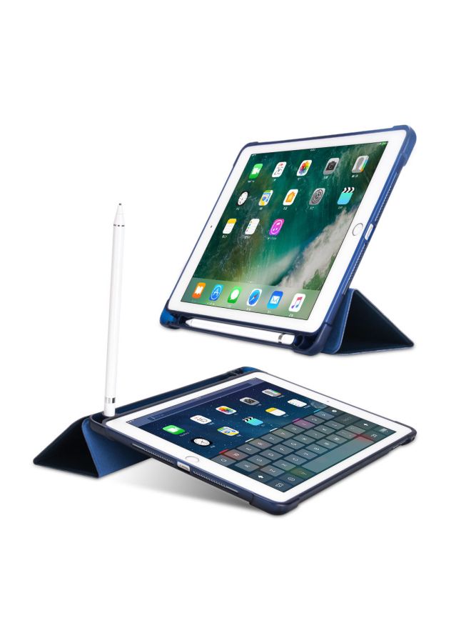 EHOME Leather Case Cover With Pencil Holder For Apple iPad (2018) Midnight Blue - Image 2