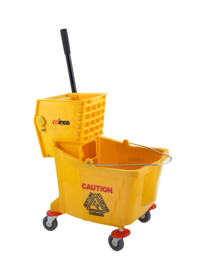 Mop Bucket With Wringer Yellow/Red/Grey 20.5x16.5x14inch