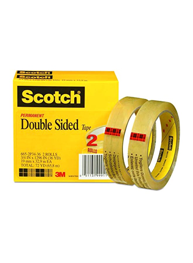 Scotch  Double Sided Tape Yellow 36yard