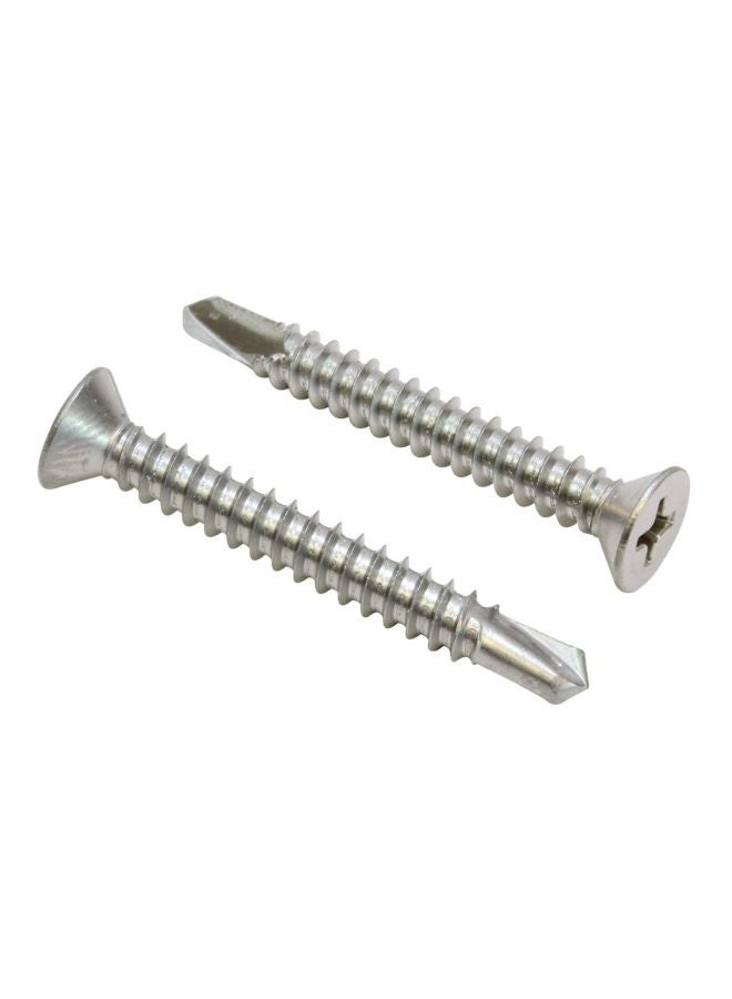 25-Piece G I Phillips Flat Head Screw Set Silver 2inch