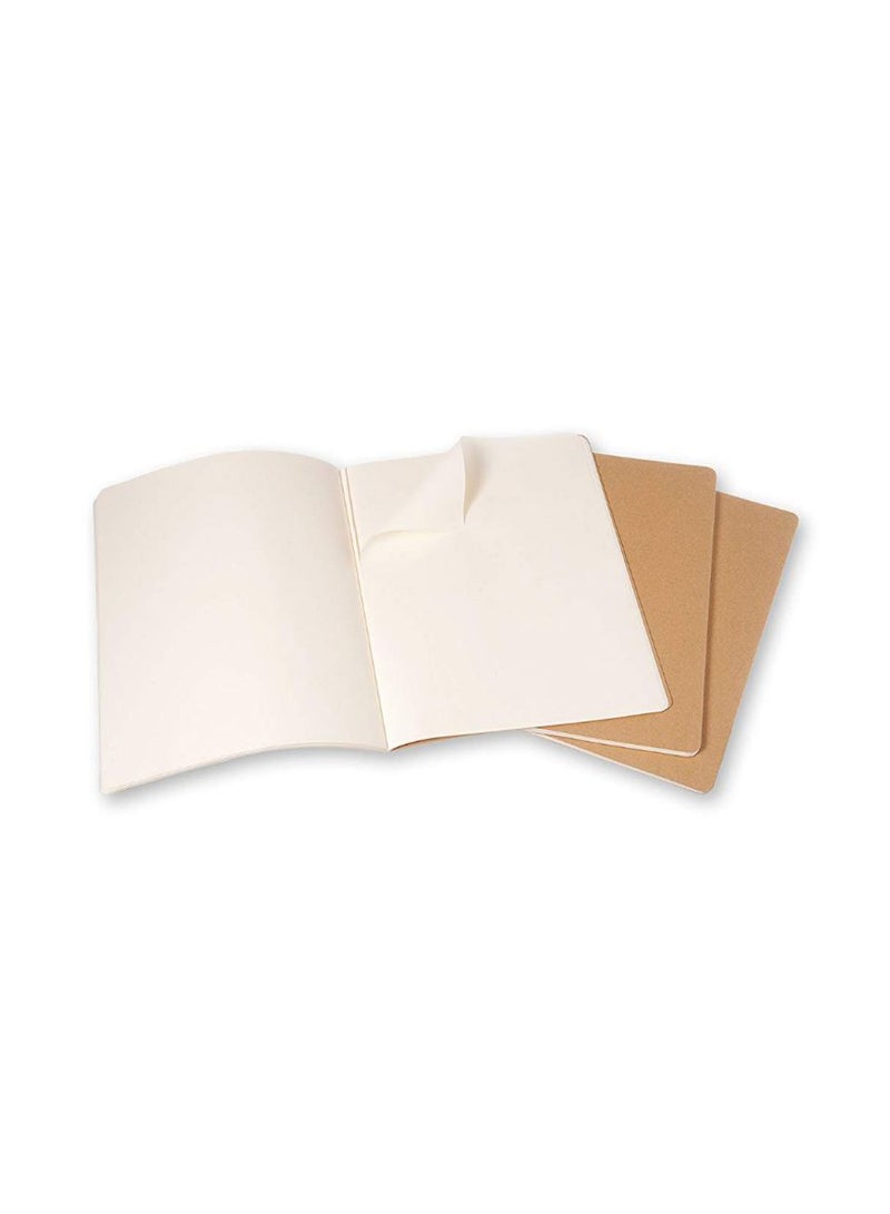 MOLESKINE 3-Piece Soft Cover Journal Notebook Set Kraft Brown  - Image 2
