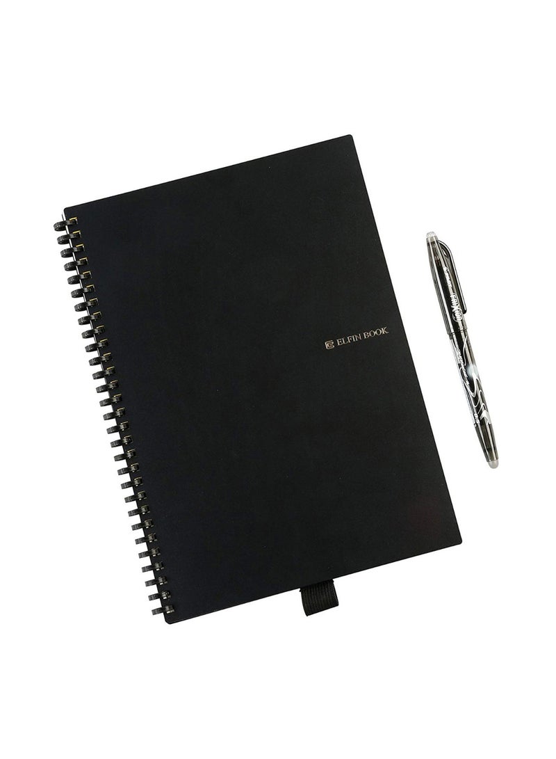 ELFIN BOOK - B5 Reusable Smart Notebook Black - Image 1