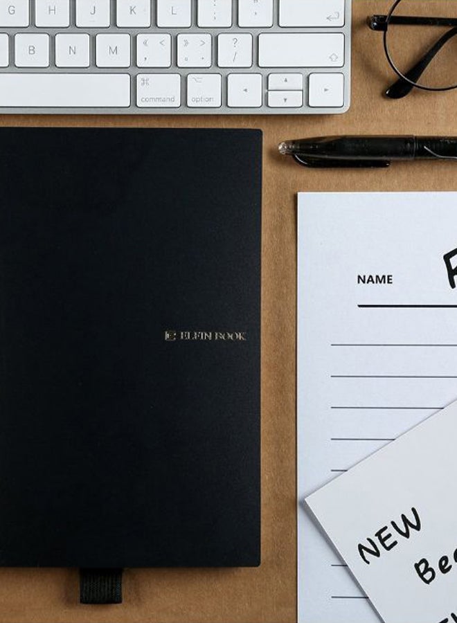 ELFIN BOOK - B5 Reusable Smart Notebook Black - Image 1