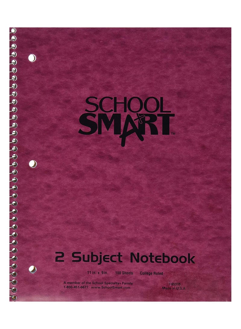 School Smart Spiral Ruled Notebook Purple - Image 1