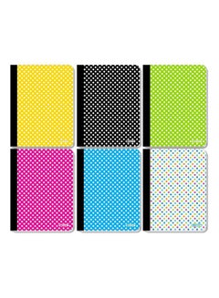Bazic 6-Piece Polka Dot Composition Notebook Set Multicolour 