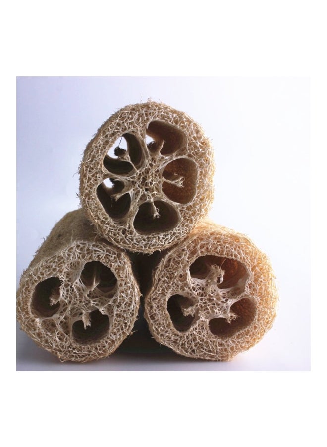 ليفة تقشير الجسم أثناء استحمام من الإسفنج الطبيعي بيج - Image 4