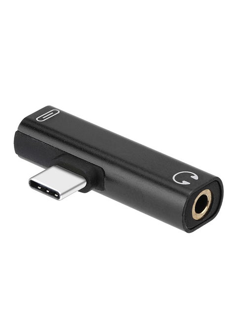 USB Type C To 3.5mm Aux Audio Cable Adapter For Osmo Pocket Black/Silver