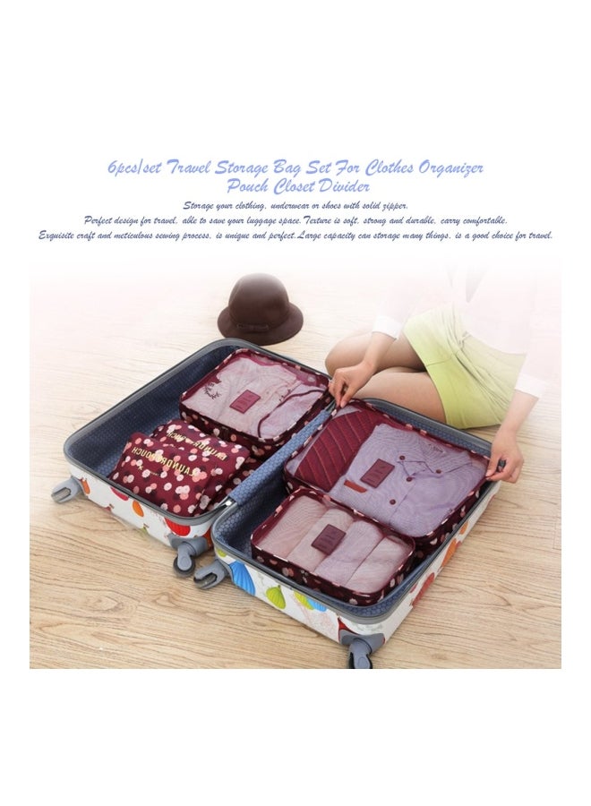 6-Piece Travel Storage Bag Set Multicolour - Image 5