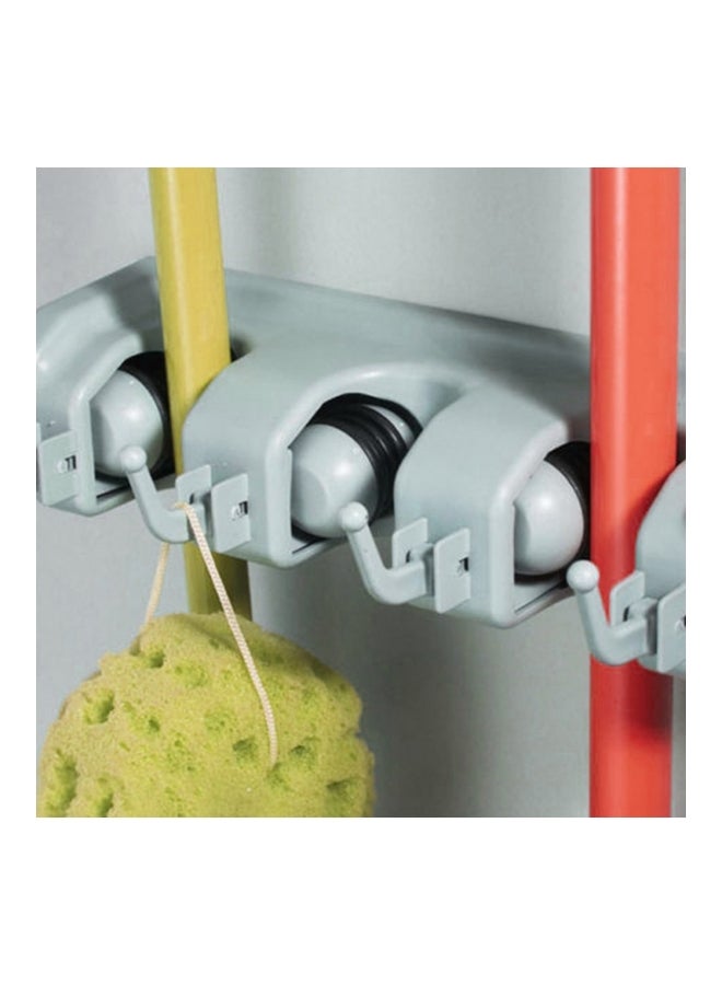 حامل للممسحة والمكنسة مثبت على الجدار رمادي - Image 3