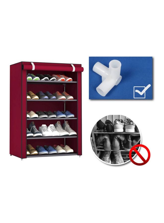 Fabric Shoe Organizer Red 57x15x7cm - Image 4