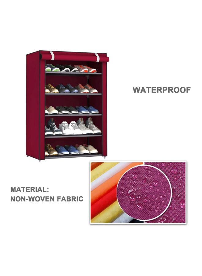 Fabric Shoe Organizer Red 57x15x7cm - Image 5