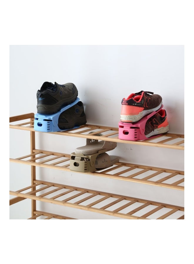 Smart Double Shoe Organizer Stand Pink - Image 5