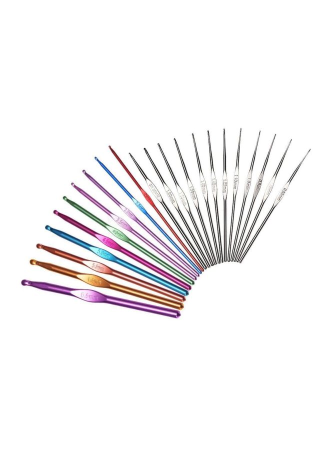 22-Piece Crochet Knitting Needle Set Multicolour - Image 5