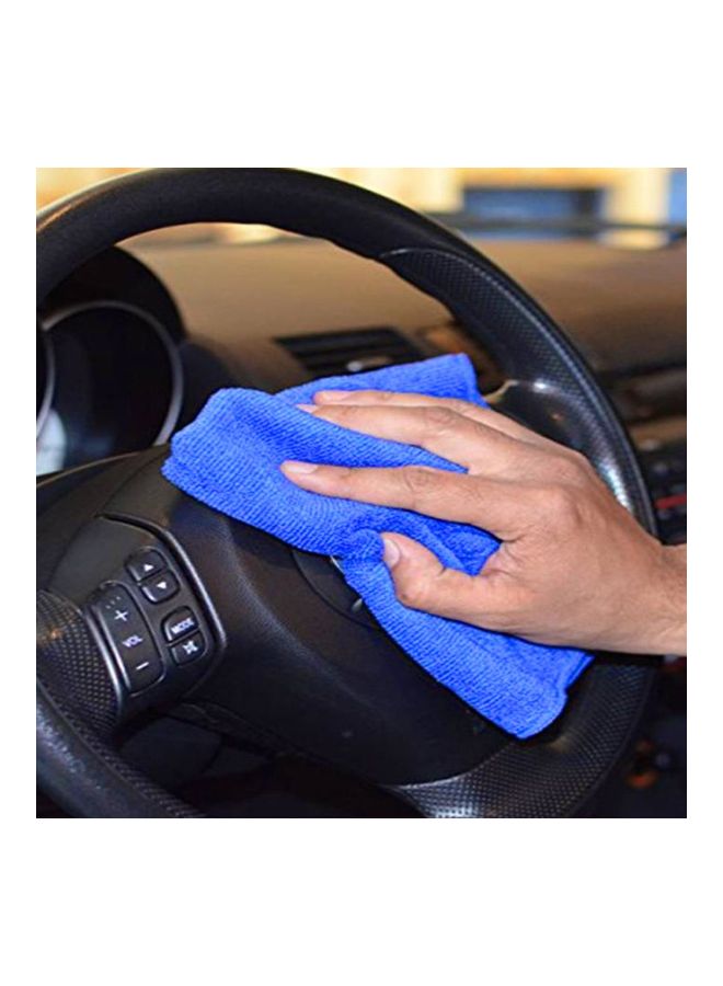 10-Piece Auto Car Wash Soft Towel Blue  - Image 4