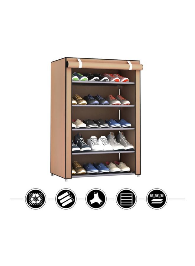 Fabric Shoe Organizer Brown 60x30x90cm  - Image 2