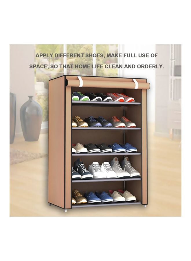 Fabric Shoe Organizer Brown 60x30x90cm  - Image 5