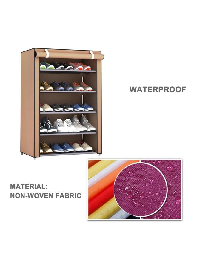 Fabric Shoe Organizer Brown 60x30x90cm  - Image 4