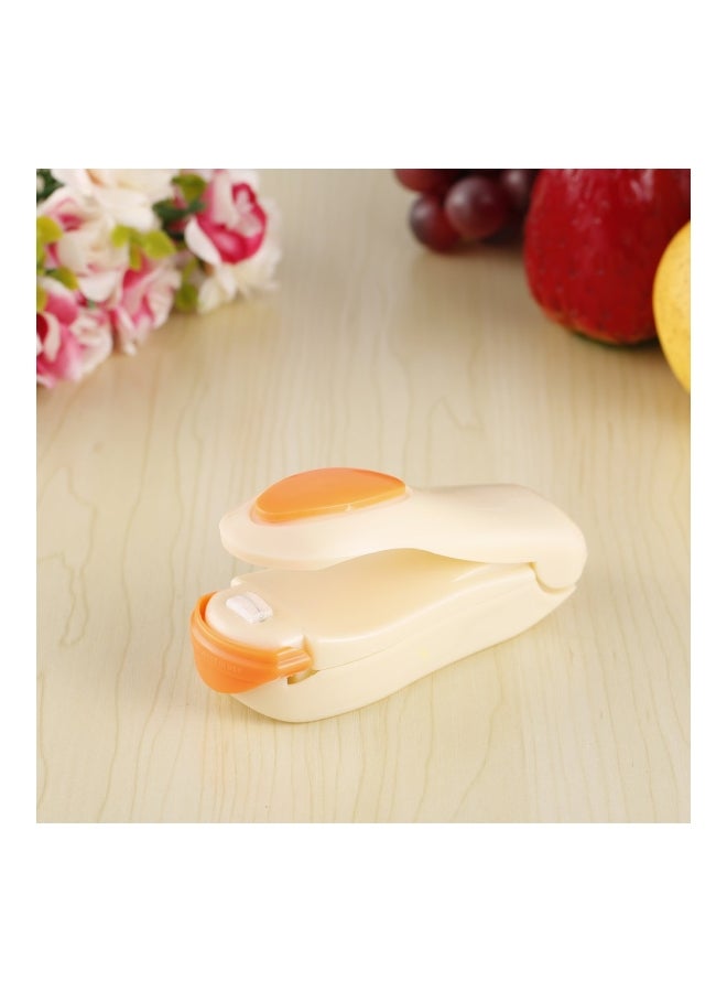 Mini Portable Plastic Bag Sealer Orange 10x5x4cm - Image 3