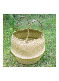 Generic Woven Foldable Vase Hanging Basket Beige  - Image 5