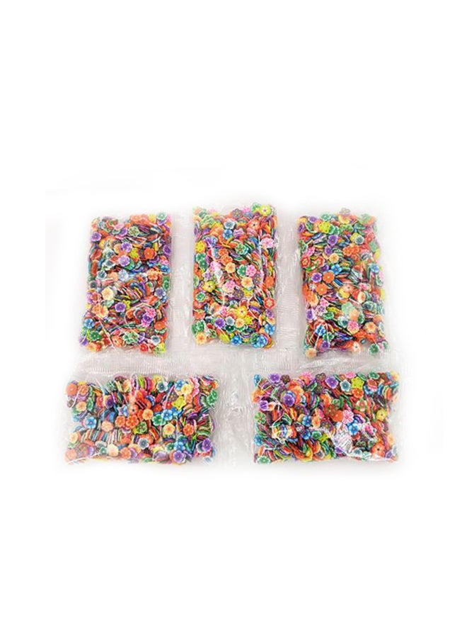 طقم شرائح فاكهة وشرائح سلايم للتزيين ومكون من 1000 قطعة ويمكنك صنعها بنفسك متعدد الألوان - Image 5