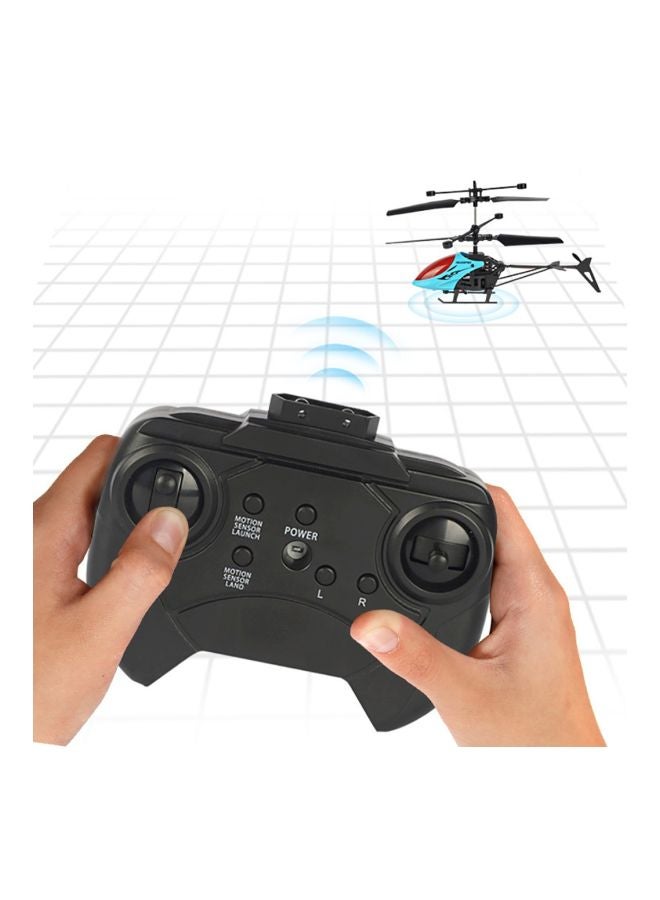 Voberry Flying Mini RC Infraed Induction Helicopter Aircraft Flashing Light Toys - Image 4