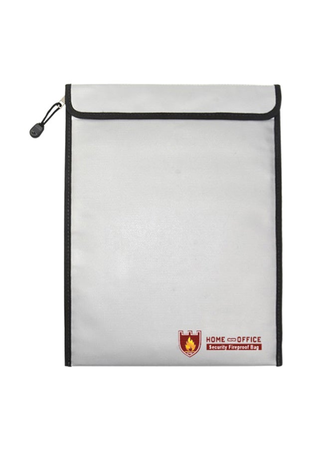Voberry Fire Resistant Pouch Document Waterproof Bag Silver  - Image 1