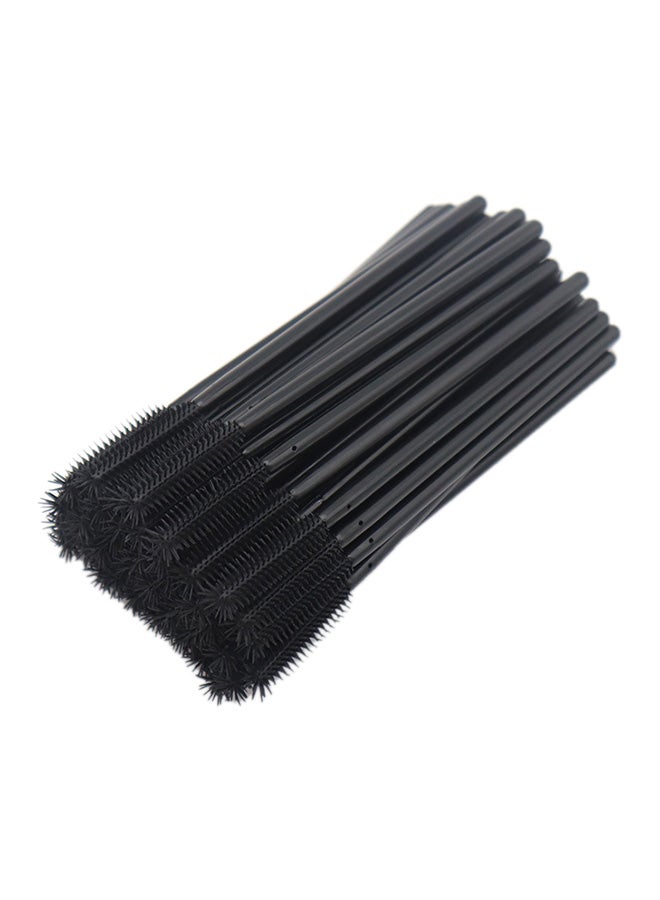 CYTHERIA 50pcs Grafted eyelash silica gel eyelash brush eyebrow comb disposable black eyelash comb eyelash roll makeup tool Black